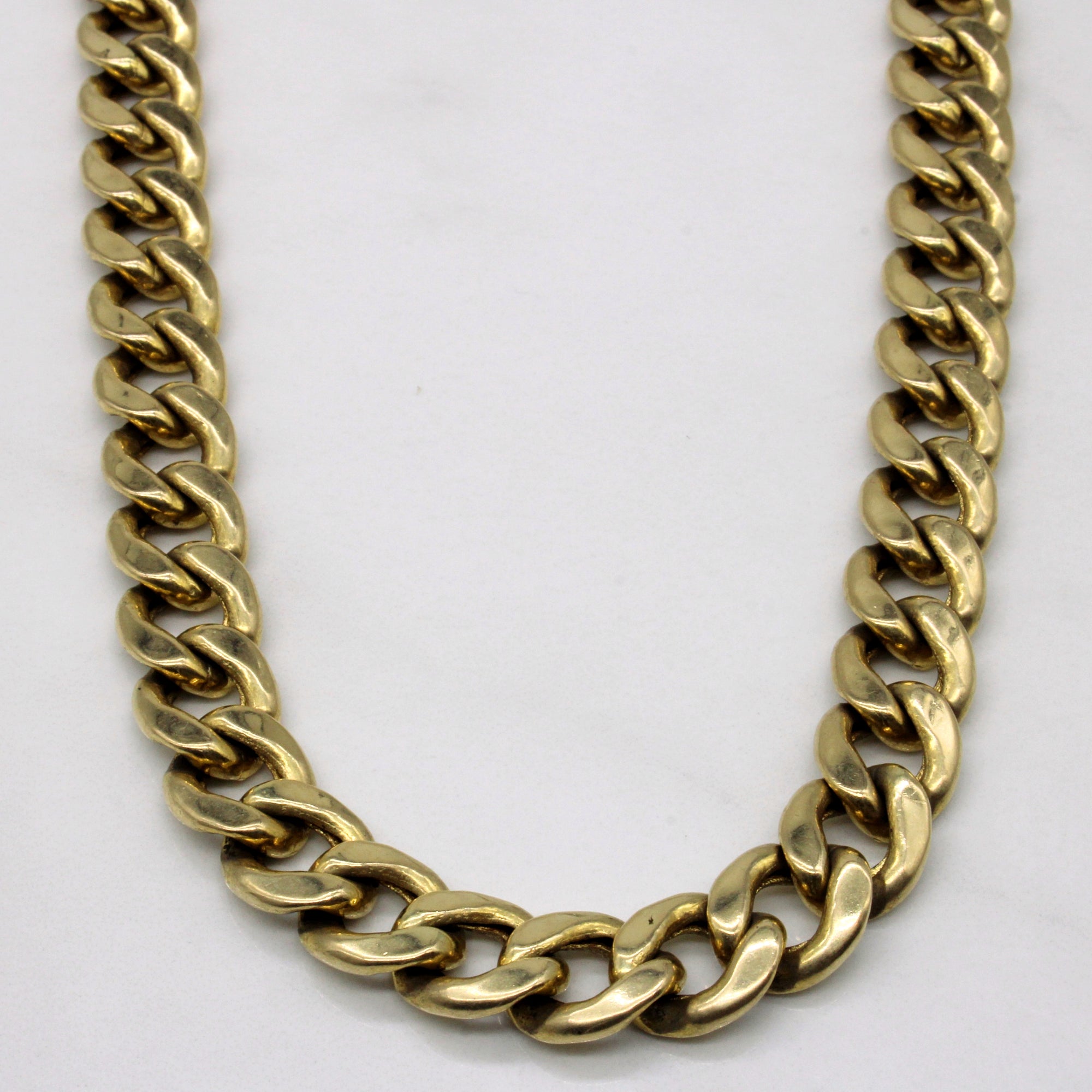 14k Yellow Gold Curb Link Chain | 24