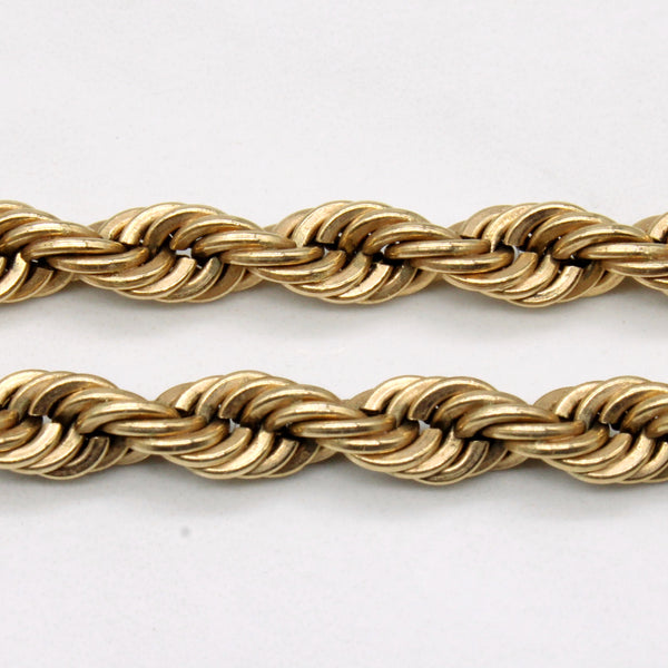 14k Yellow Gold Rope Chain | 24