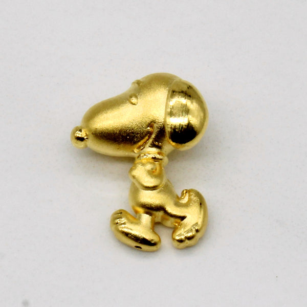 24k Yellow Gold Snoopy Charm