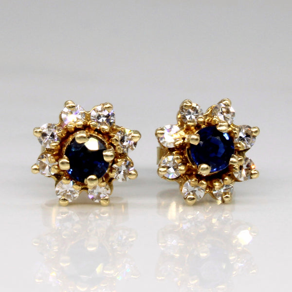 Diamond & Sapphire Earrings | 0.32ctw, 0.30ctw |