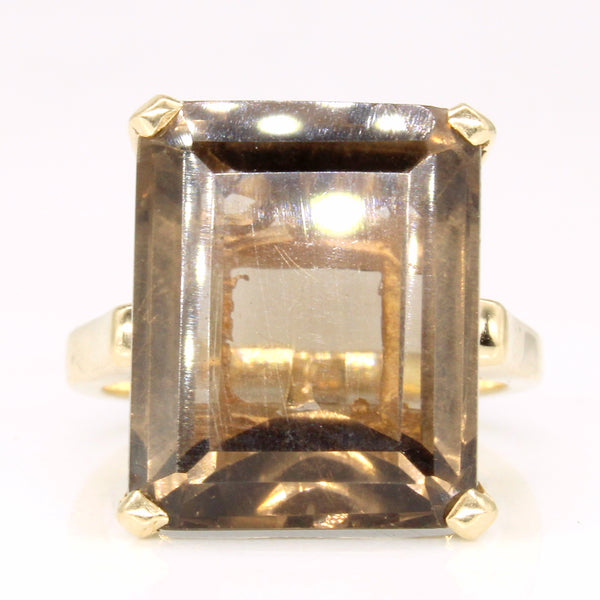 Smoky Quartz Cocktail Ring | 11.50ct | SZ 6.25 |