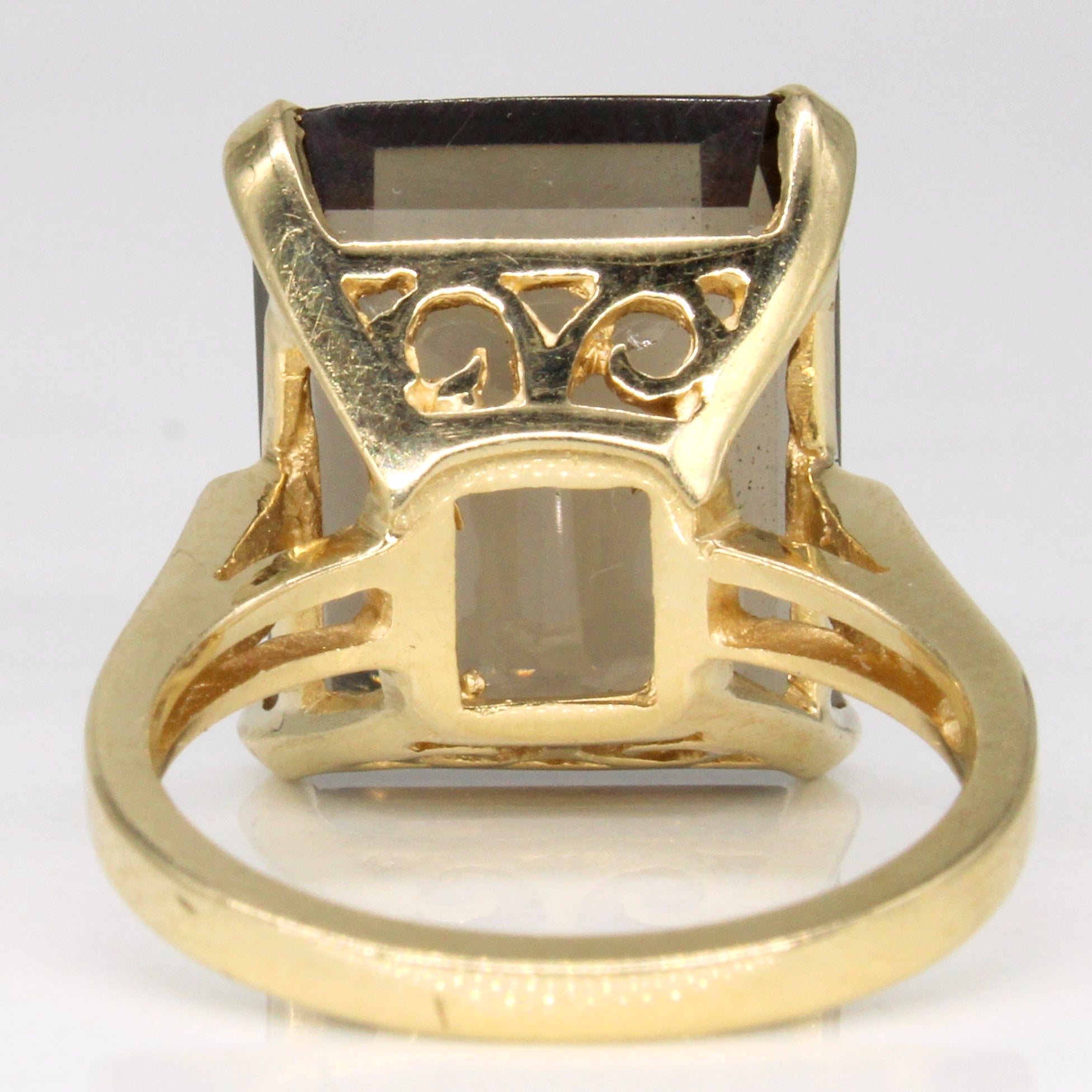 Smoky Quartz Cocktail Ring | 11.50ct | SZ 6.25 |