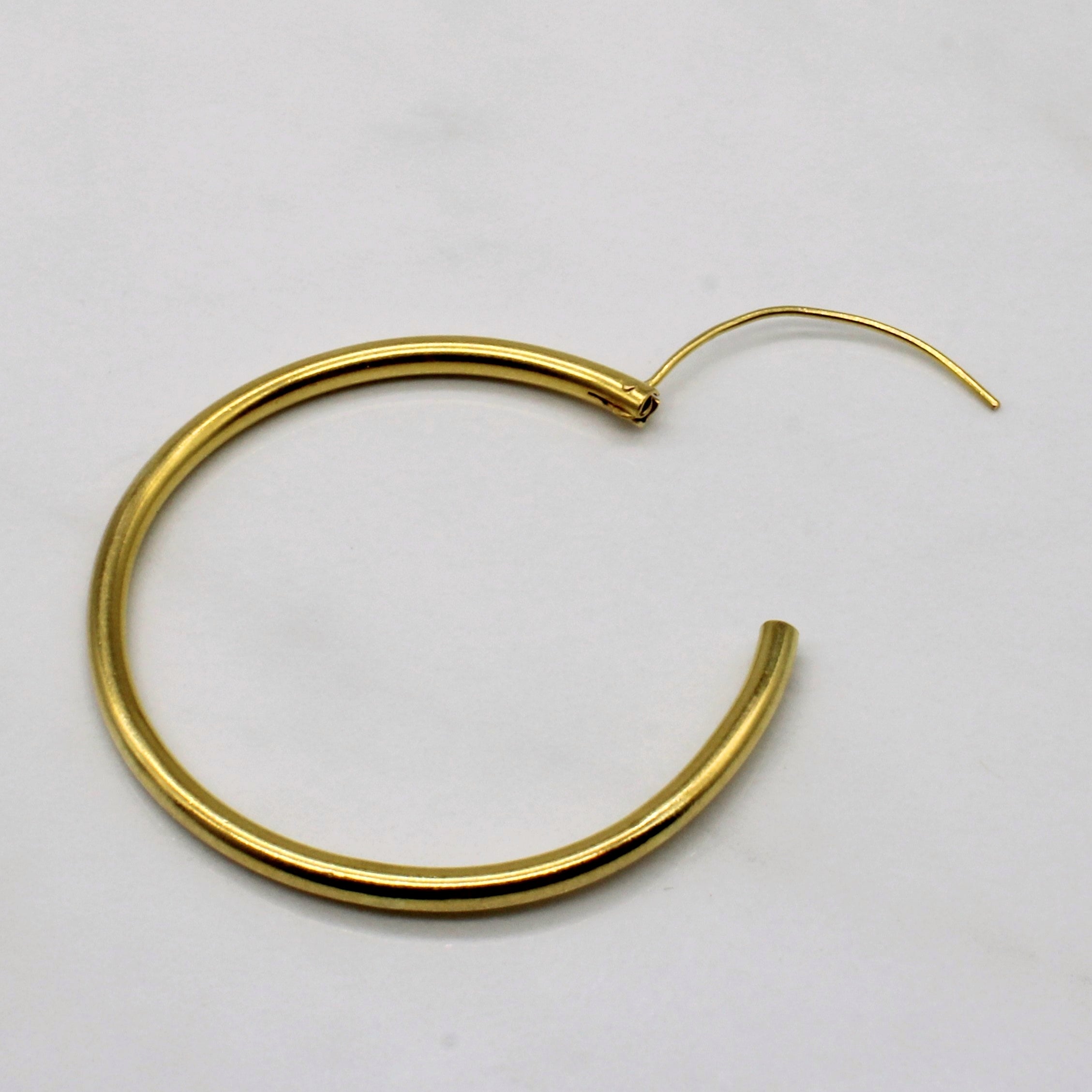 21k Yellow Gold Hoop Earrings