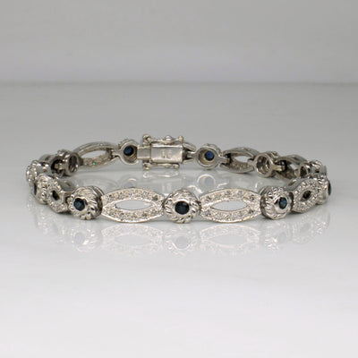 Sapphire & Diamond Bracelet | 1.00ctw, 0.55ctw | 7.5