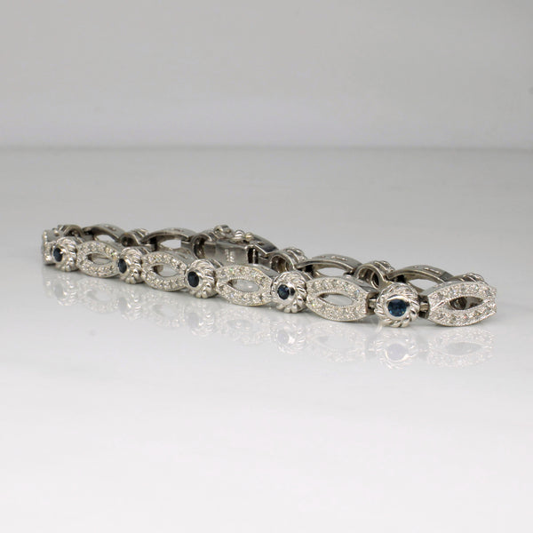 Sapphire & Diamond Bracelet | 1.00ctw, 0.55ctw | 7.5
