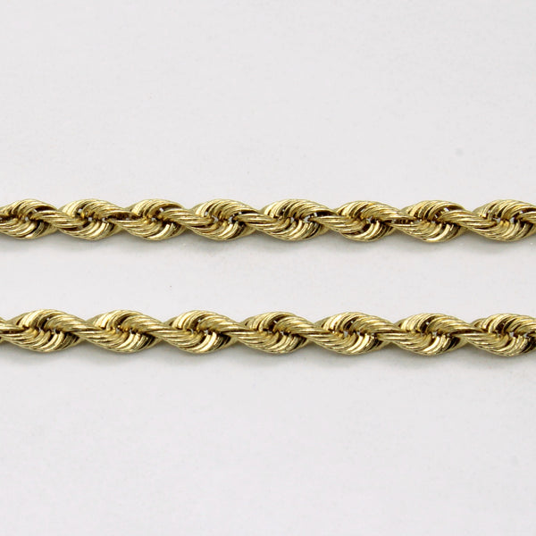 14k Yellow Gold Rope Chain | 24