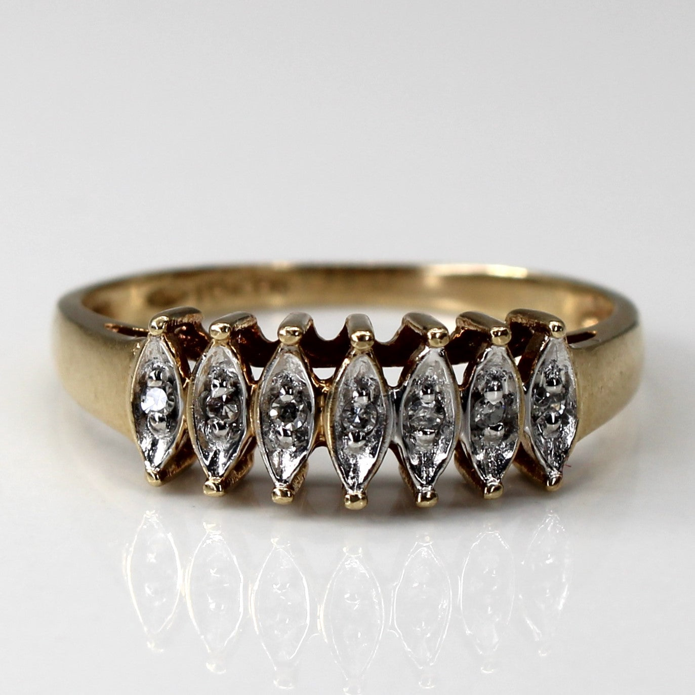Bague en diamant texturé | 0,04 ct | Taille 7 | 