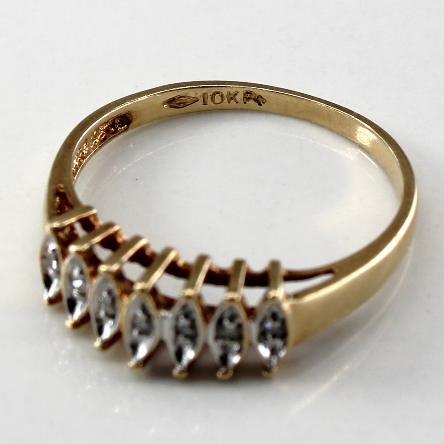 Bague en diamant texturé | 0,04 ct | Taille 7 | 