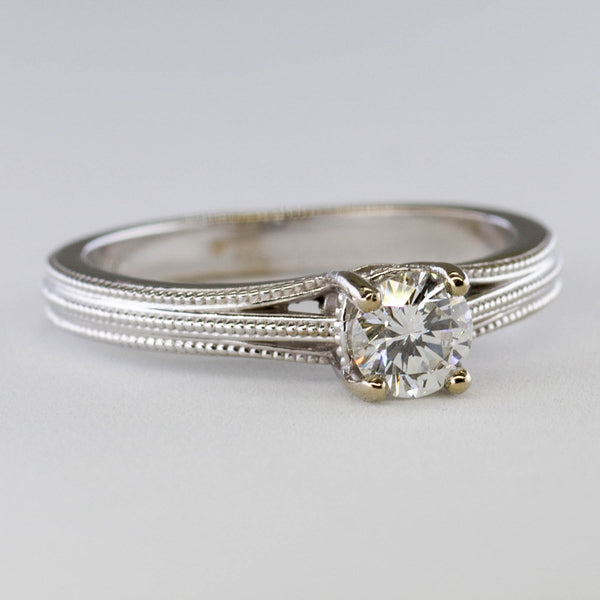 '100 Ways' Milgrain Solitaire Diamond Ring | 0.46ct | SZ 6.75 |