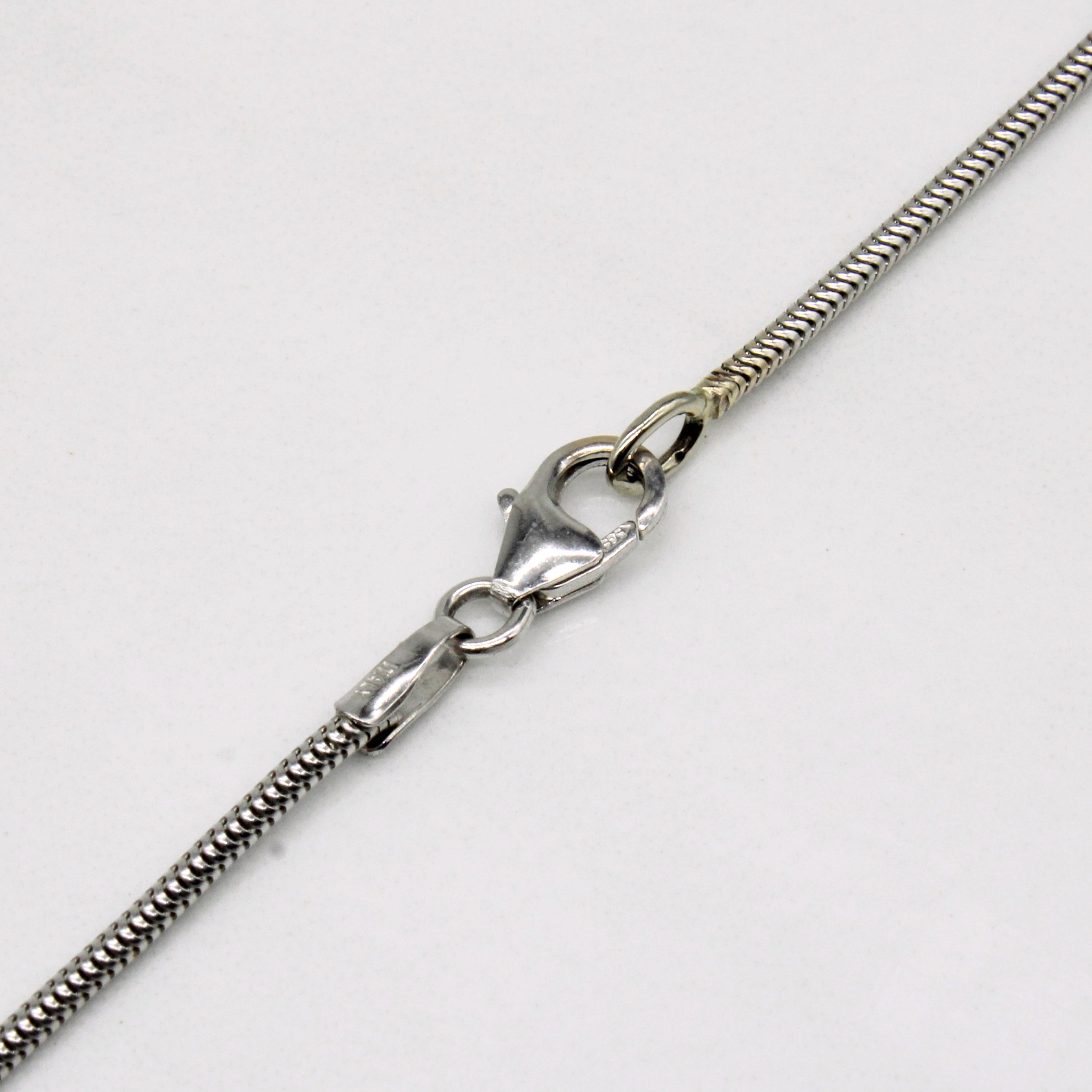 14k White Gold Tube Chain | 17" |