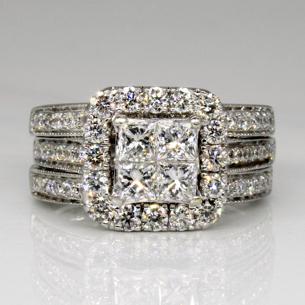 Diamond Fused Wedding Ring Set | 1.43ctw | SZ 5 |