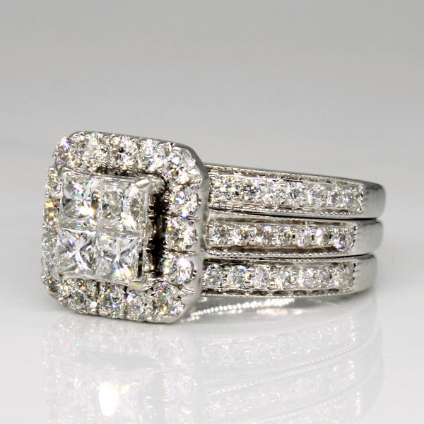 Diamond Fused Wedding Ring Set | 1.43ctw | SZ 5 |