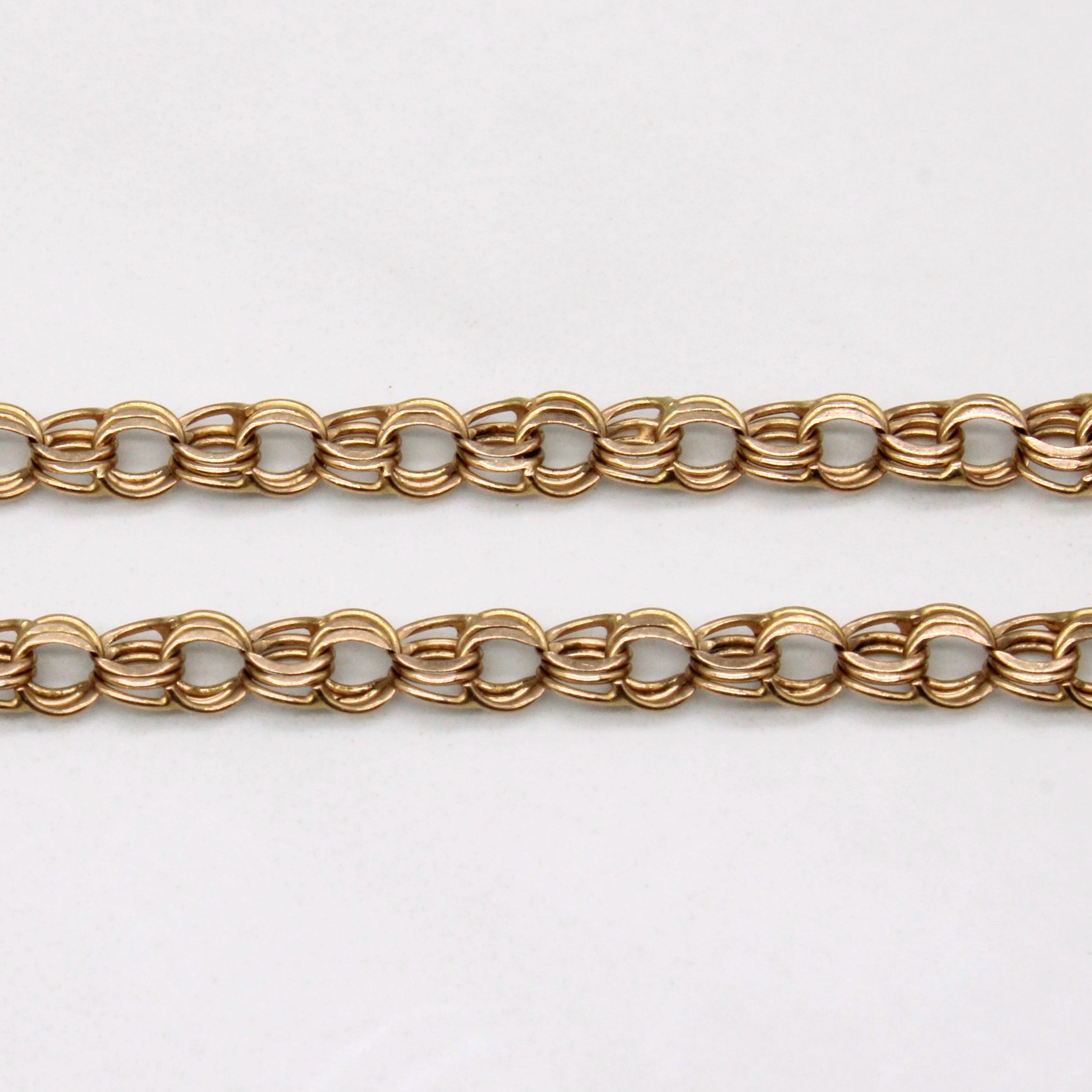 14k Rose Gold Unique Link Necklace | 21" |