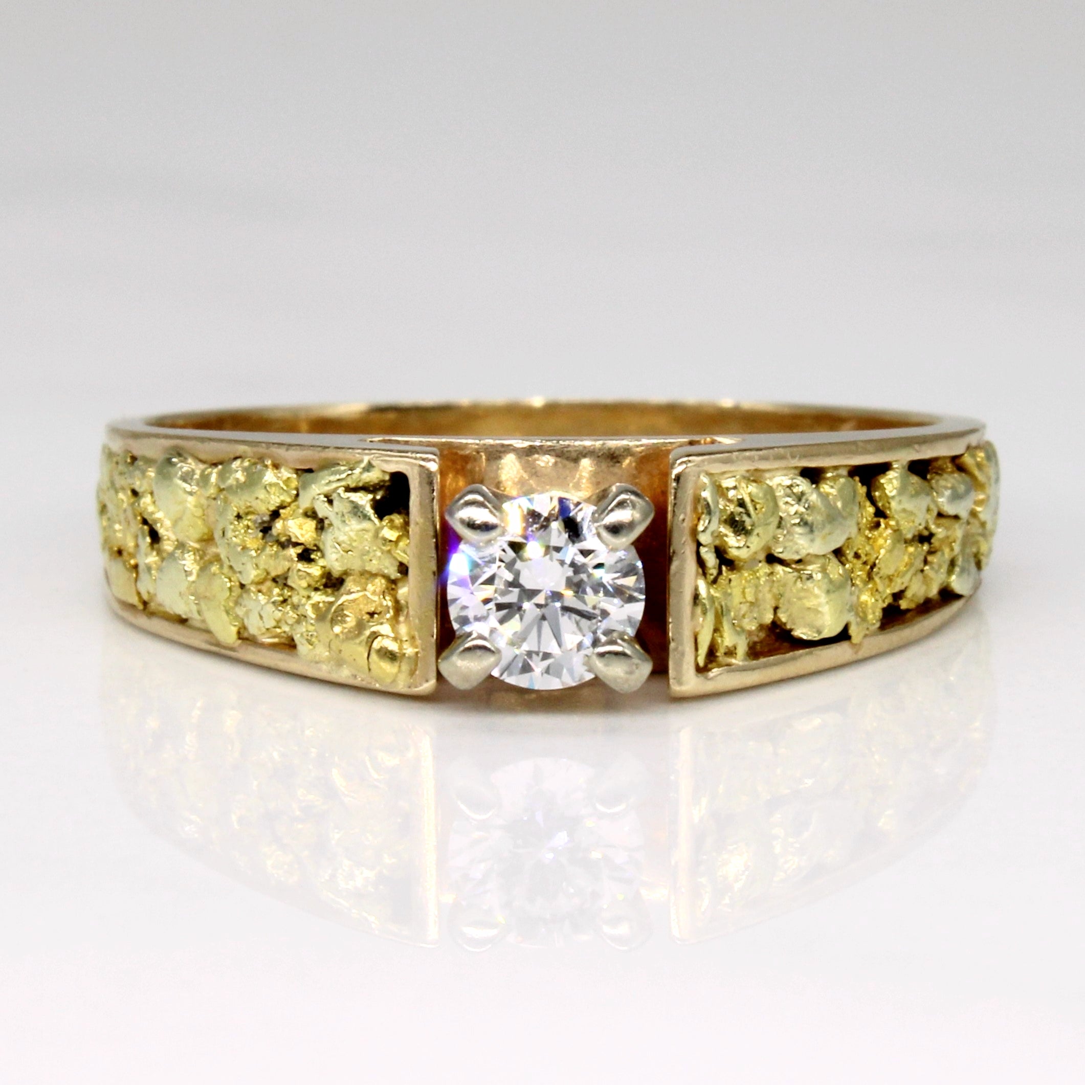 Diamond & Nugget Engagement Ring | 0.31ct | SZ 8.5 | – 100 Ways