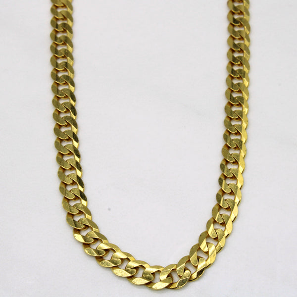 14k Yellow Gold Curb Link Chain | 20