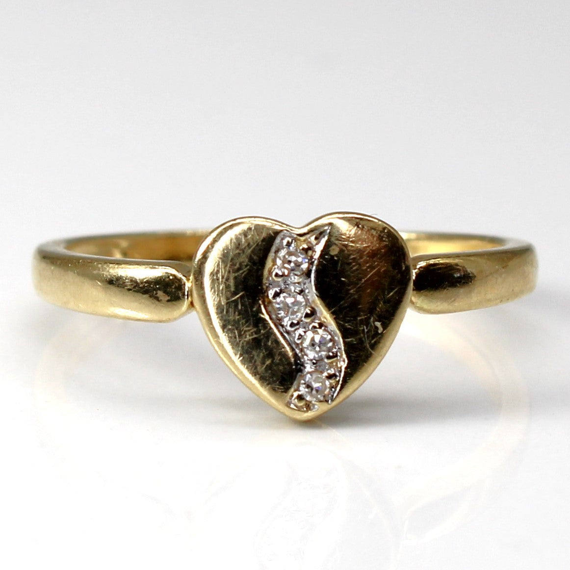 Diamond Heart Design Ring | 0.03ct | SZ 6 |