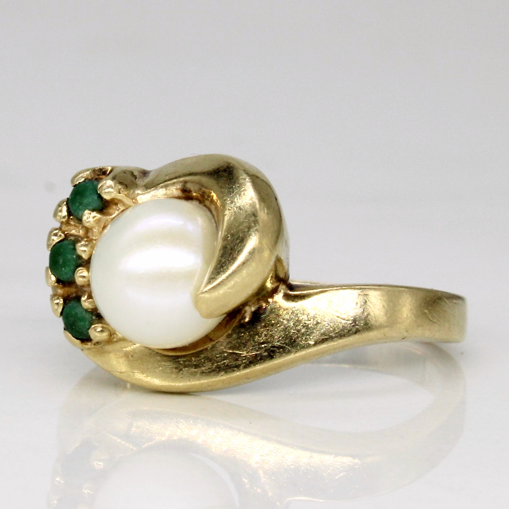 Pearl & Turquoise Cocktail Ring | 0.10ctw | SZ 5.25 |