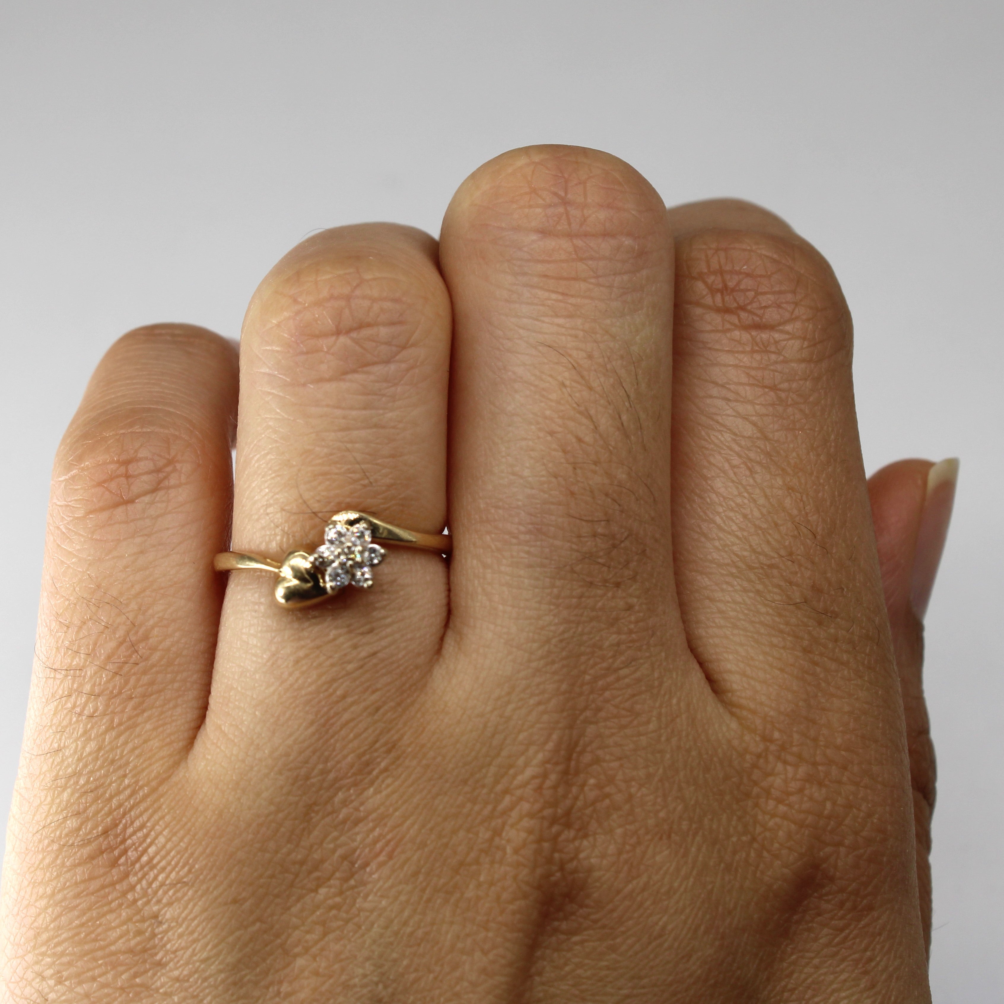Bypass Cluster Diamond Ring | 0.04ctw | SZ 6 |