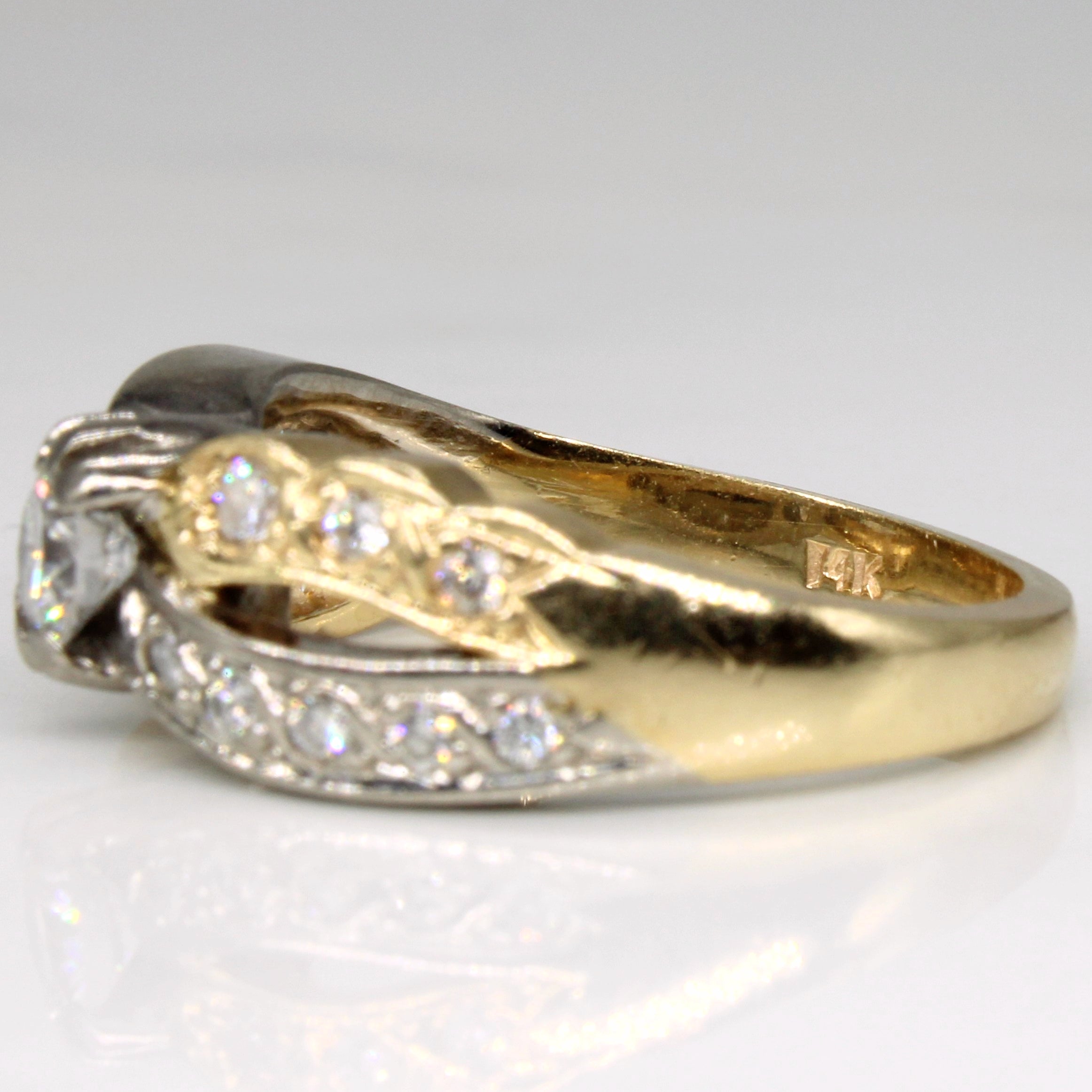 Diamond Wedding Ring Set | 0.91ctw | SZ 7.5 |