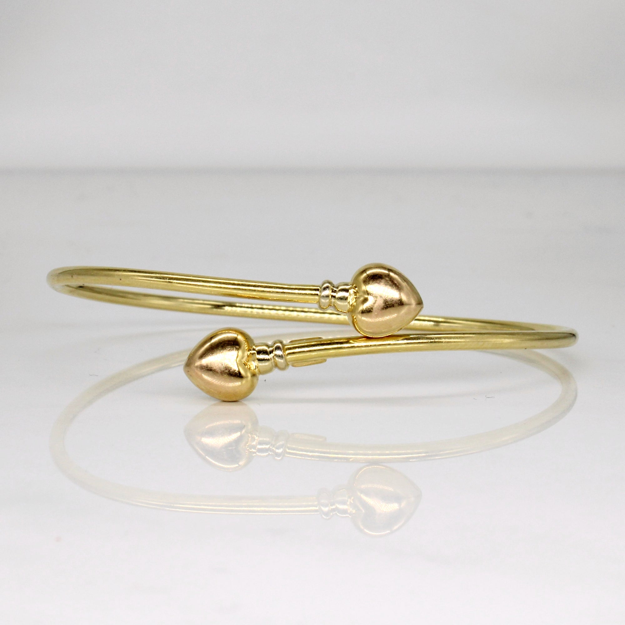 18k Yellow Gold Heart Bracelet | 7