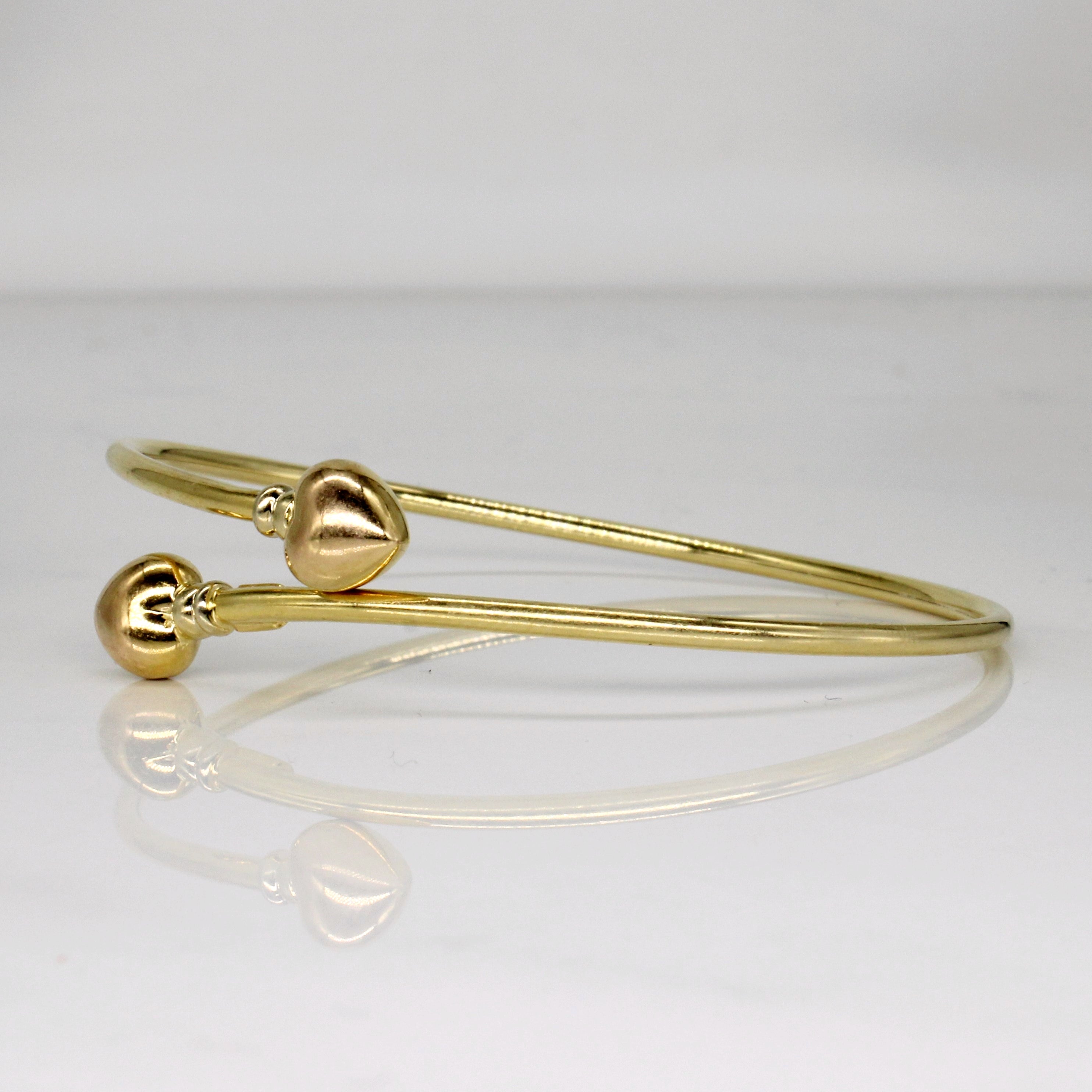 18k Yellow Gold Heart Bracelet | 7" |