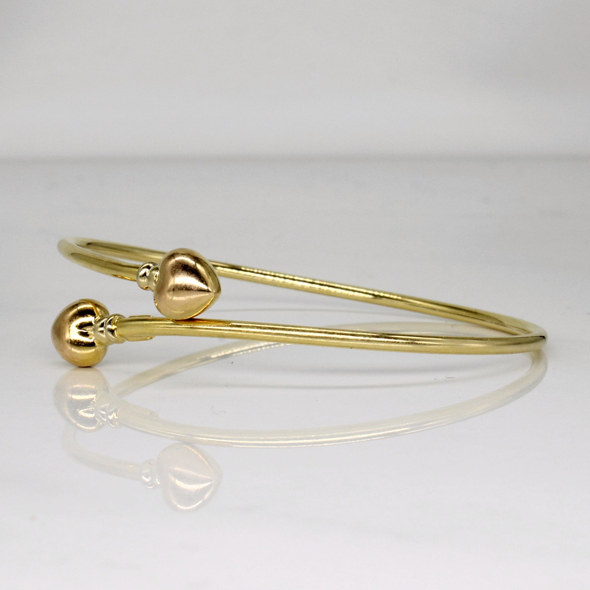 18k Yellow Gold Heart Bracelet | 7