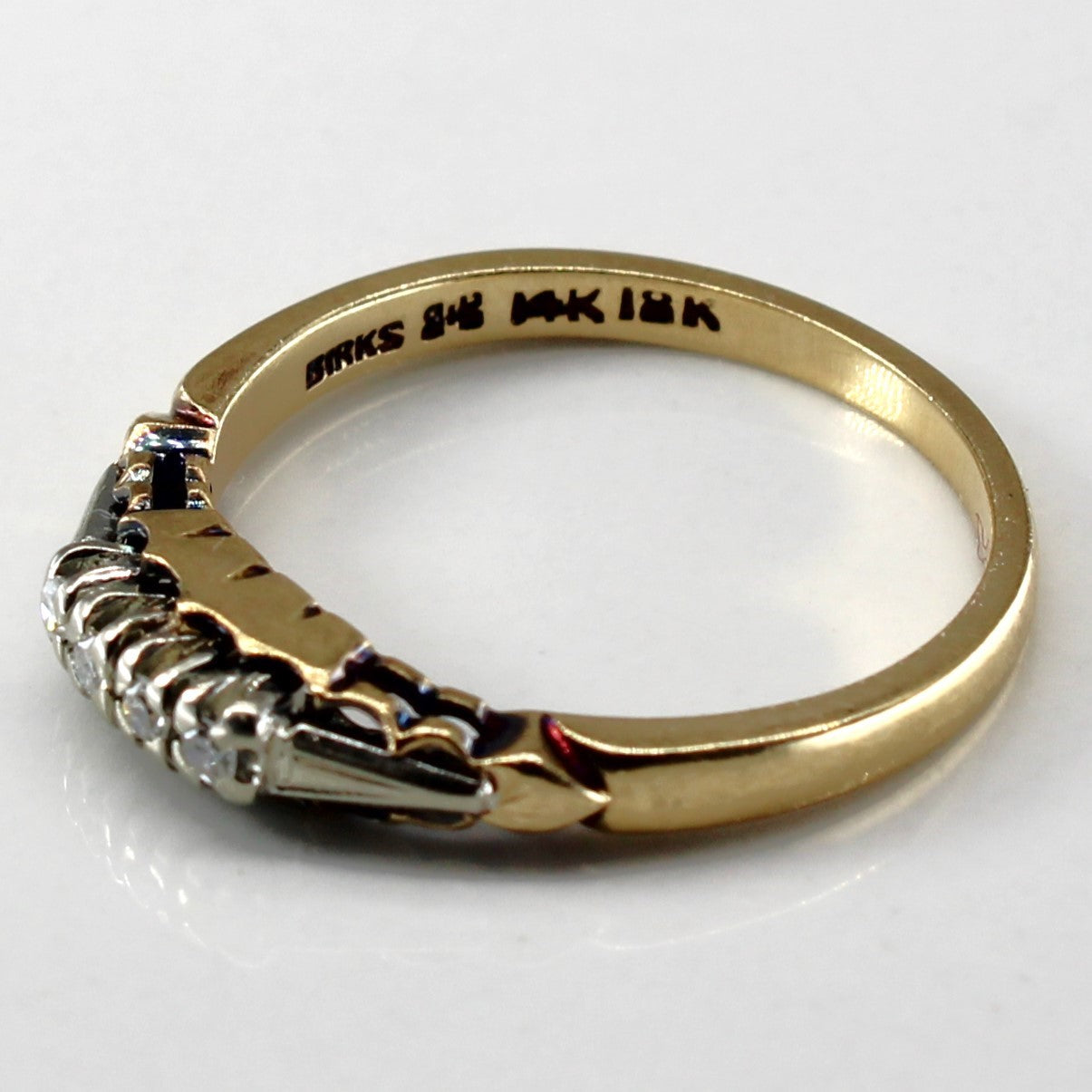 Bague à quatre diamants | 0,04 ct au total | Taille 6 | 