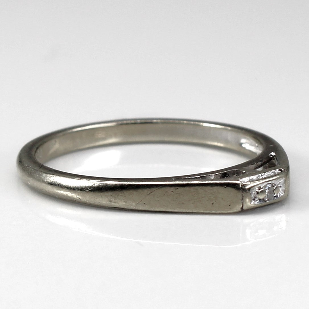 Diamond White Gold Ring | 0.005ct | SZ 6 |