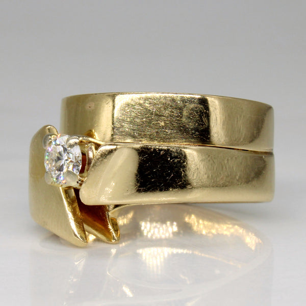 Diamond Fused Wedding Ring Set | 0.26ct | SZ 5.5 |
