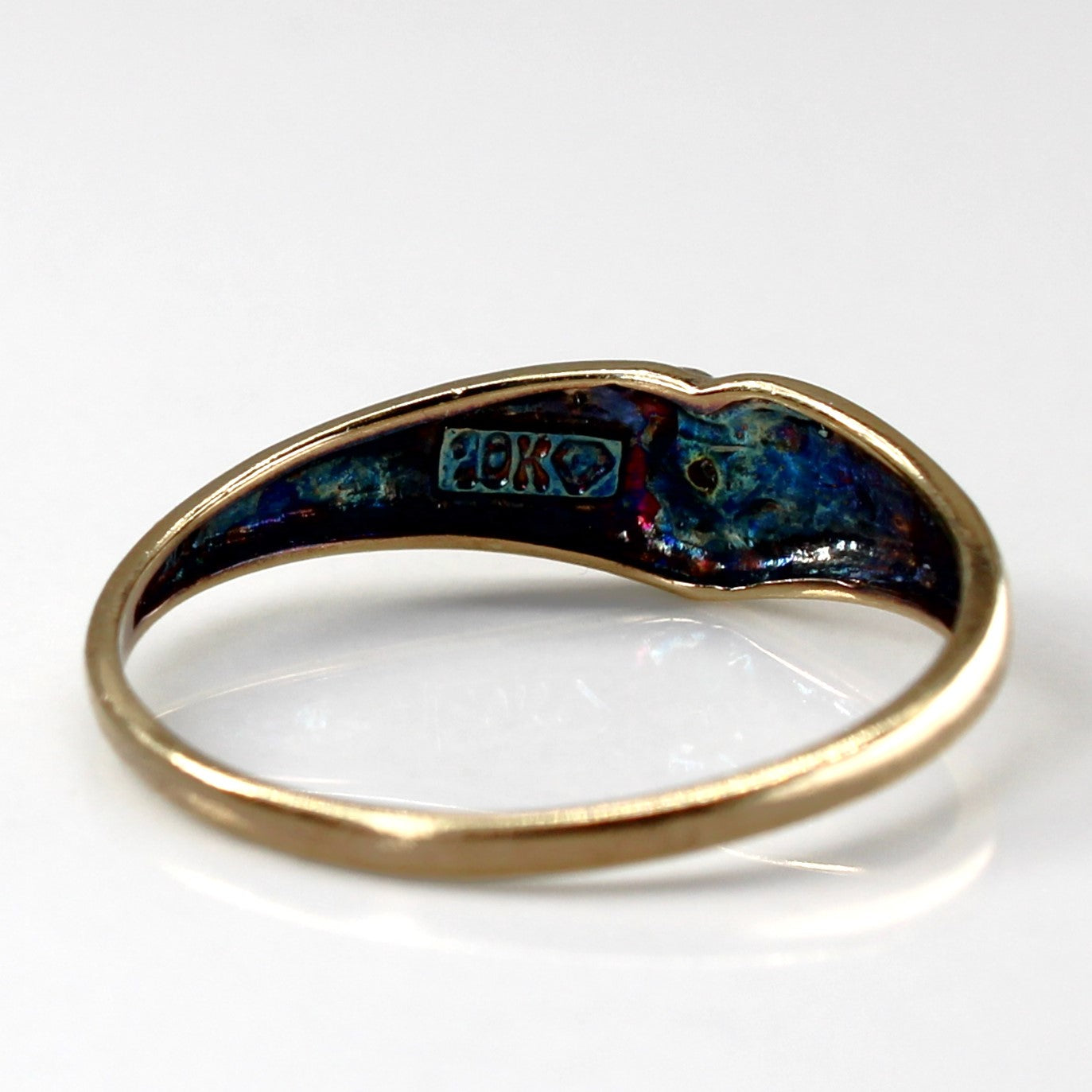 Bague en or en forme de cœur avec diamant | 0,005 ct | Taille 6,75 | 