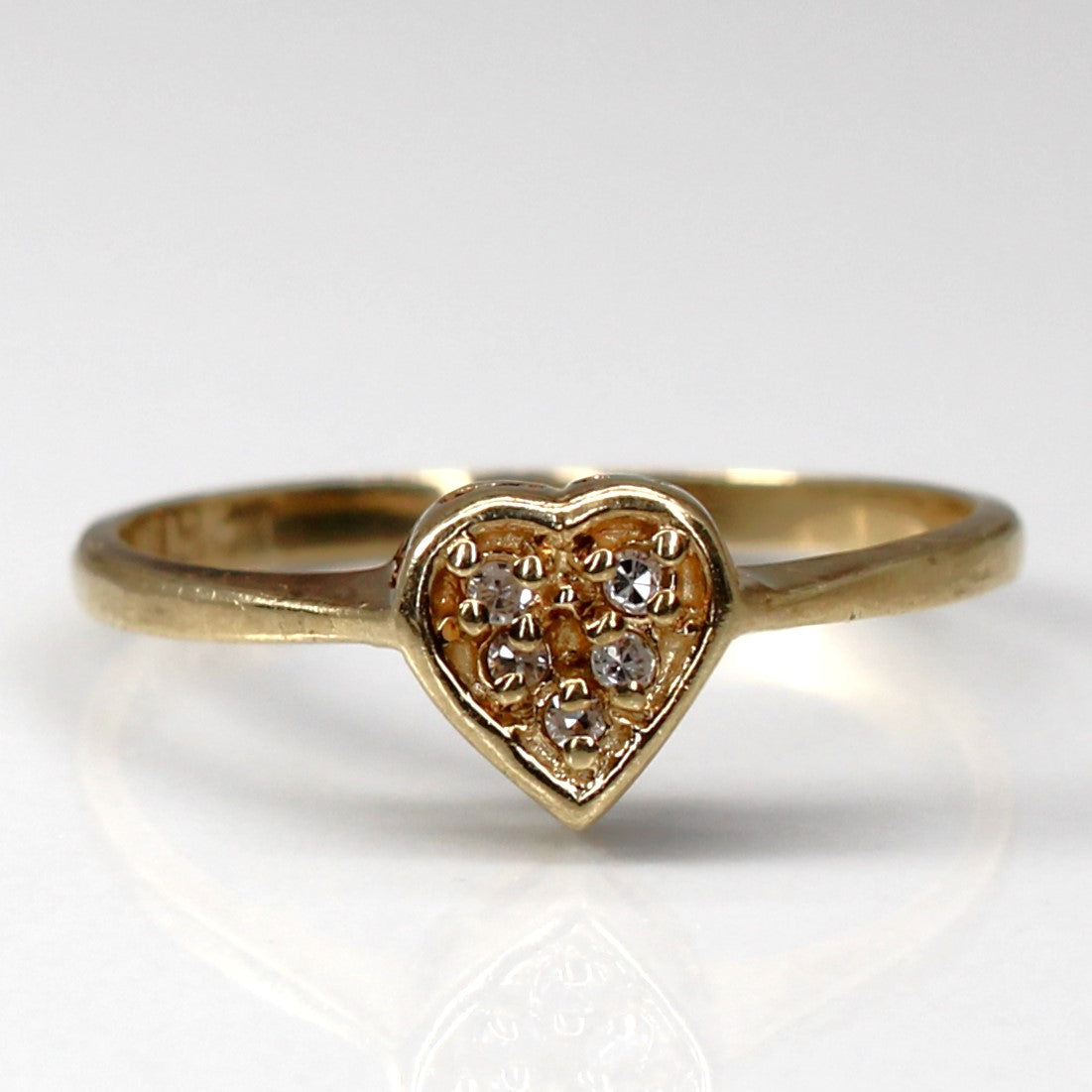 Cluster Diamond Heart Ring | 0.03ctw | SZ 6.75 |