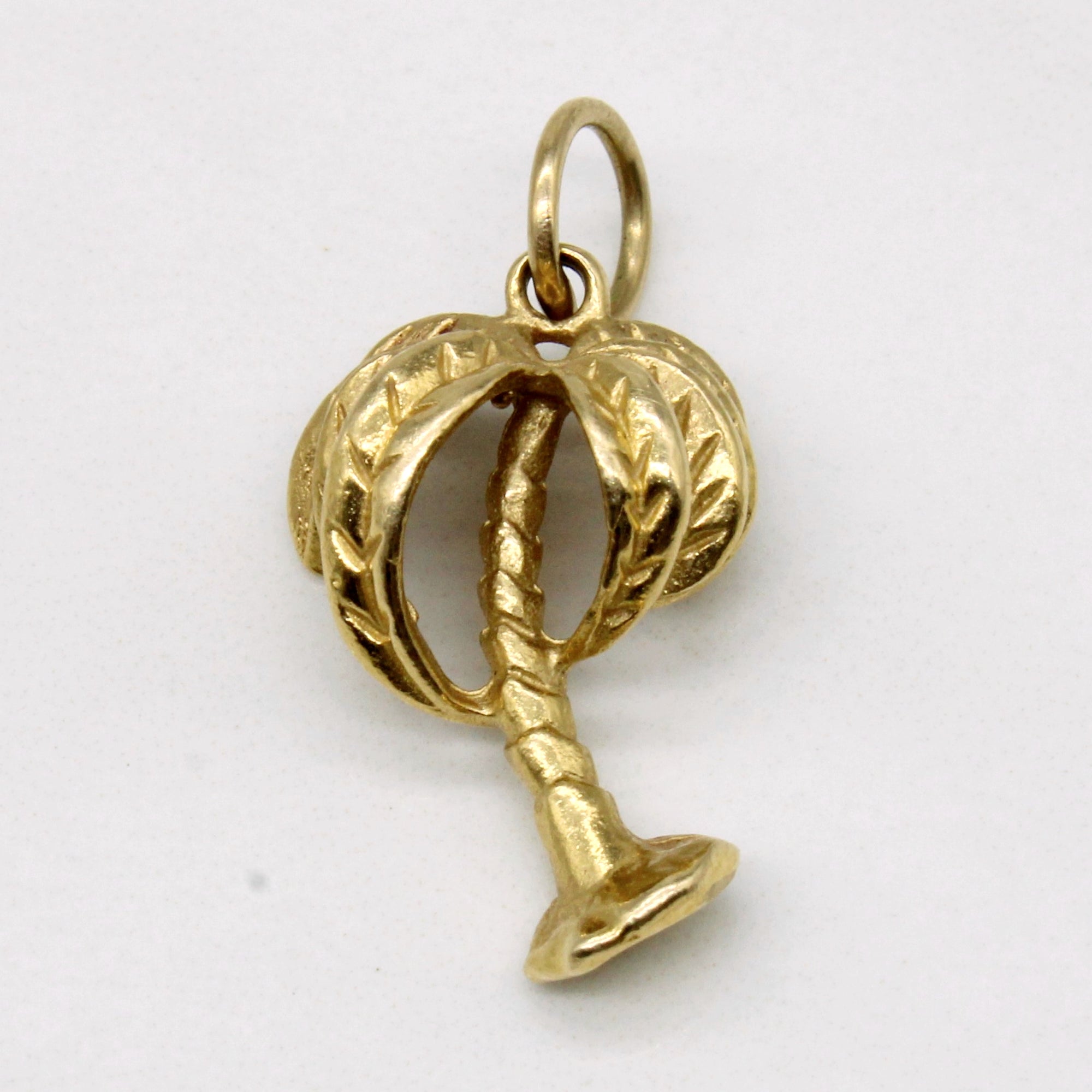 14k Yellow Gold Palm Tree Charm