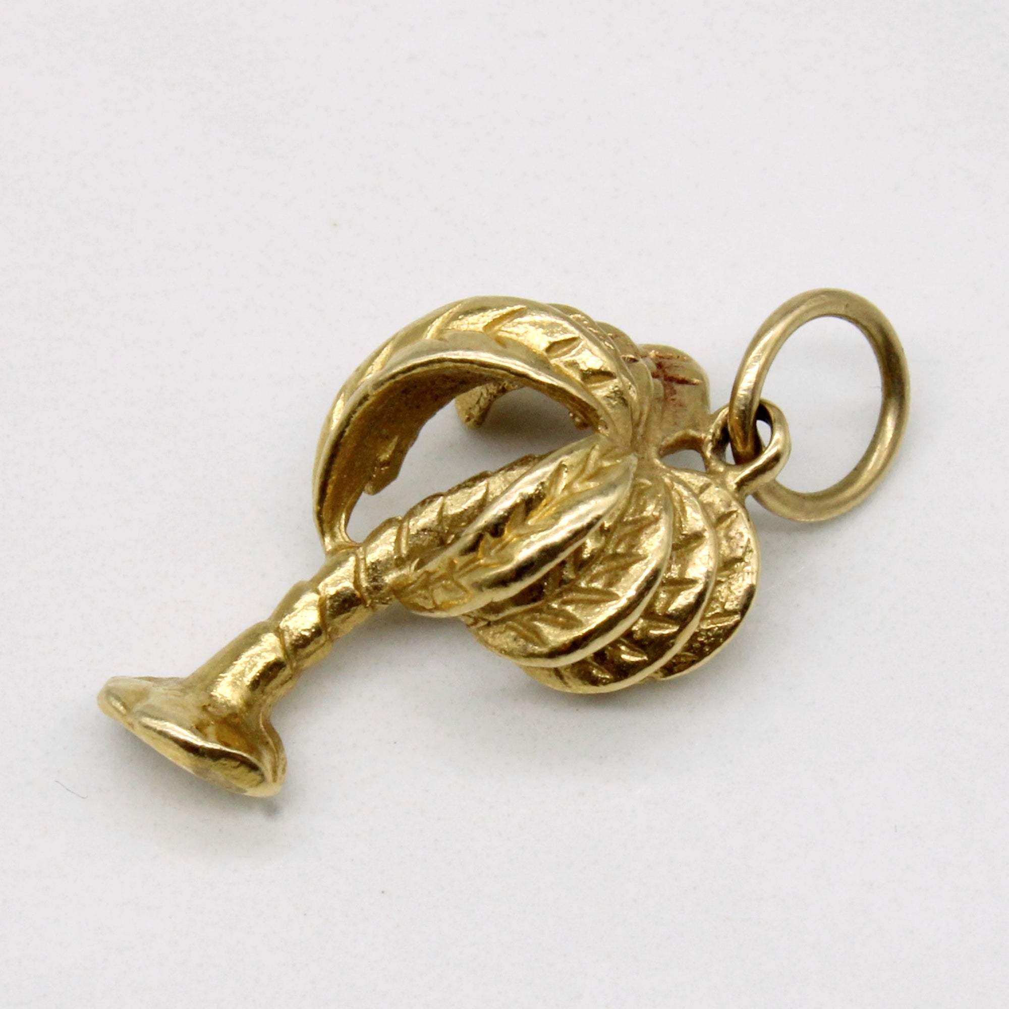 14k Yellow Gold Palm Tree Charm