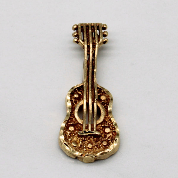 10k Yellow Gold Guitar Pendant