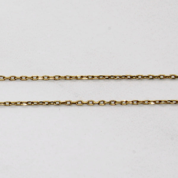 18k Yellow Gold Colum Pendant & Necklace | 18