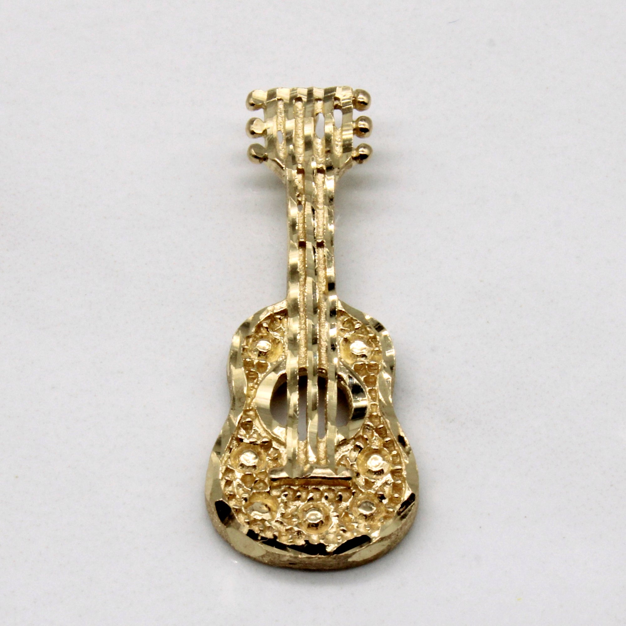 10k Yellow Gold Guitar Pendant