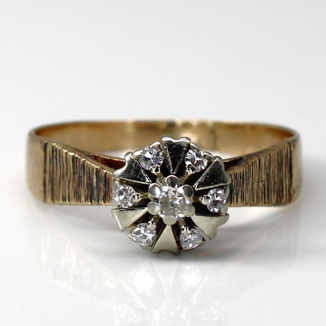 High Set Diamond Cocktail Ring | 0.10ctw | SZ 7.25 |