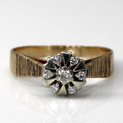 High Set Diamond Cocktail Ring | 0.10ctw | SZ 7.25 |