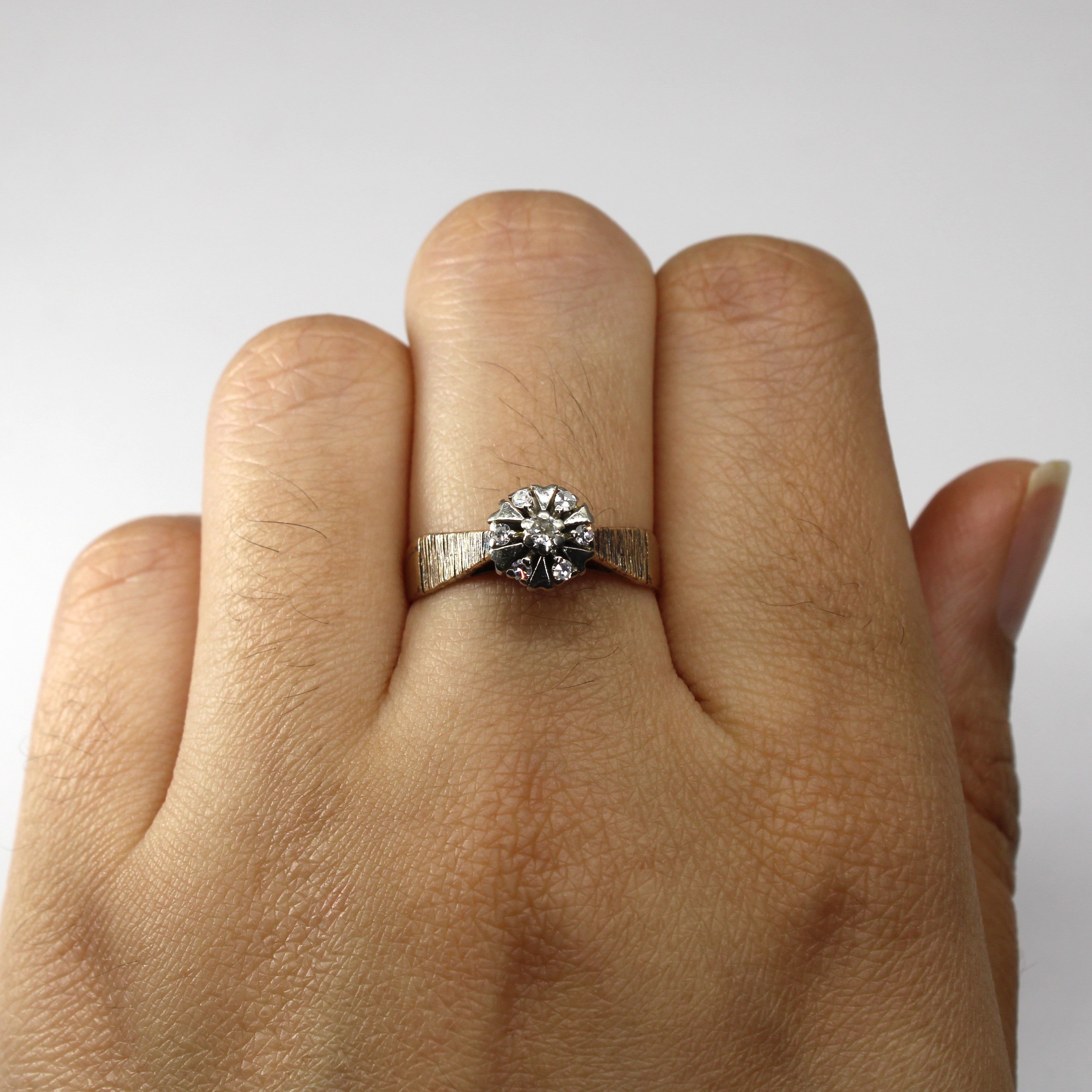 High Set Diamond Cocktail Ring | 0.10ctw | SZ 7.25 |