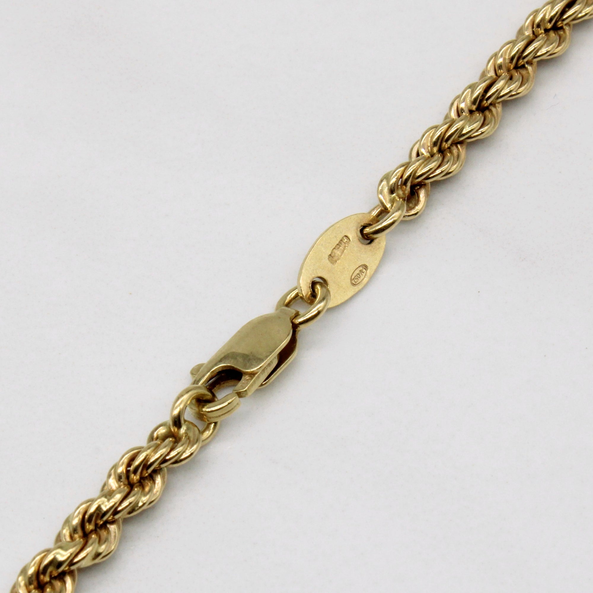 18k Yellow Gold Rope Chain | 20