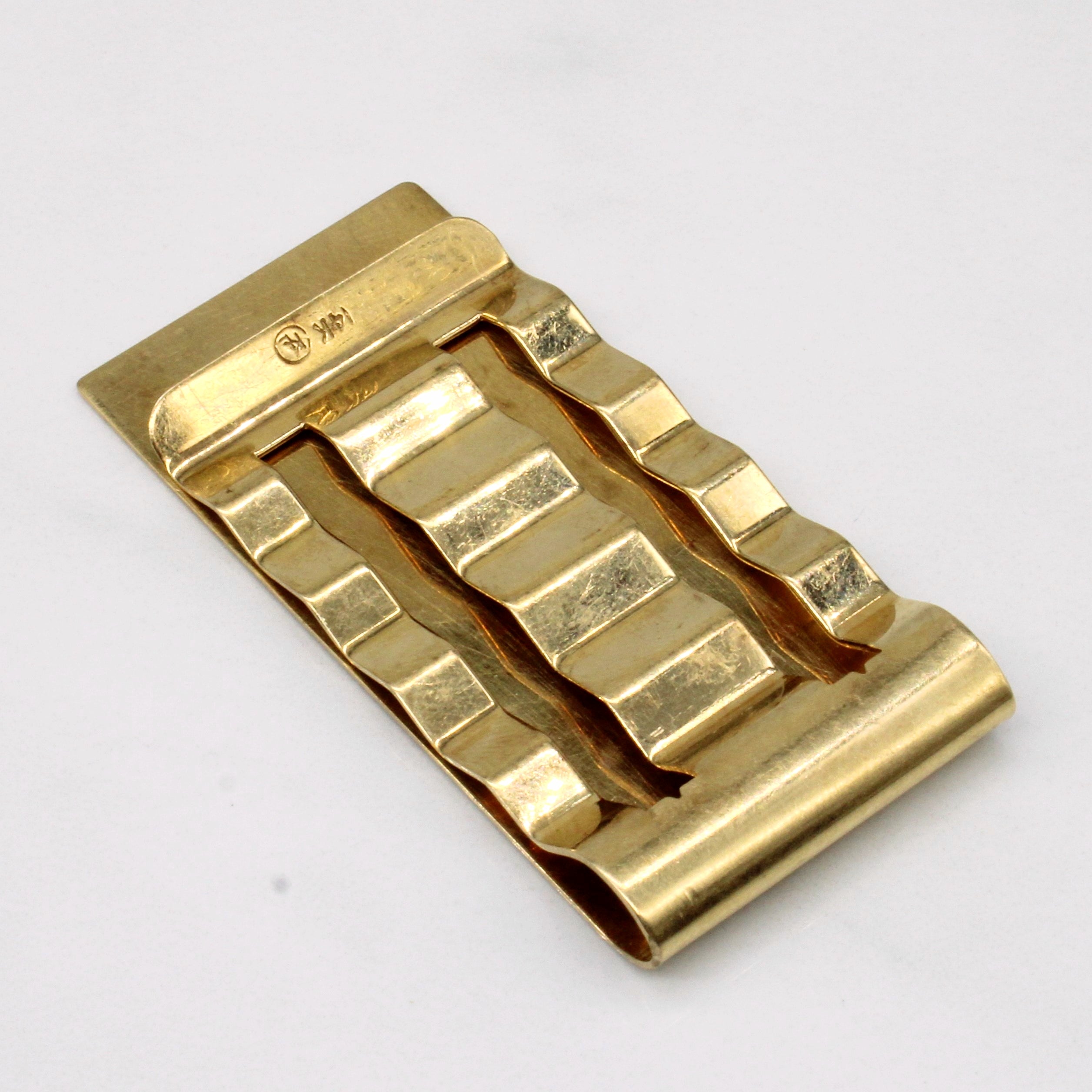 14k Yellow Gold 'WRB' Initial Money Clip