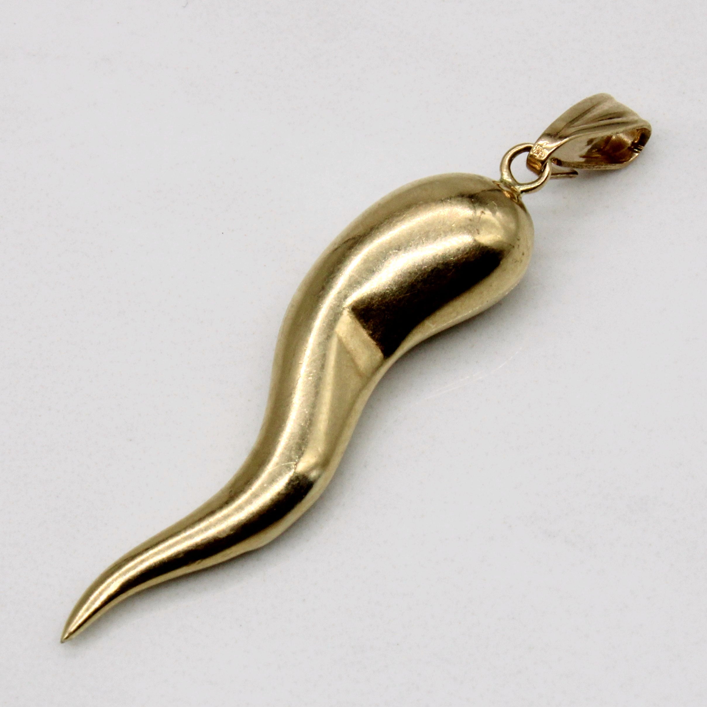 10k Yellow Gold Cornciello Charm