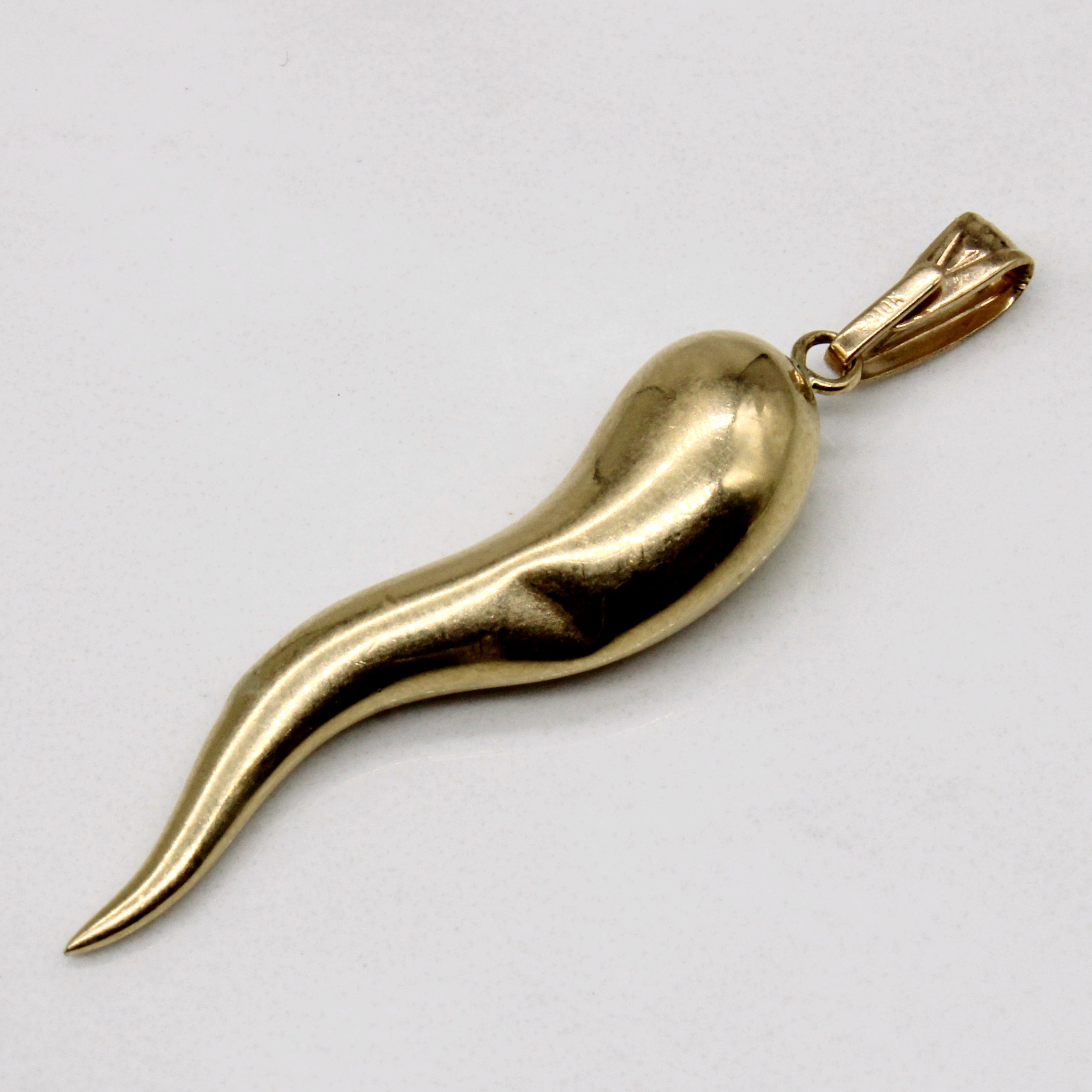 10k Yellow Gold Cornciello Charm