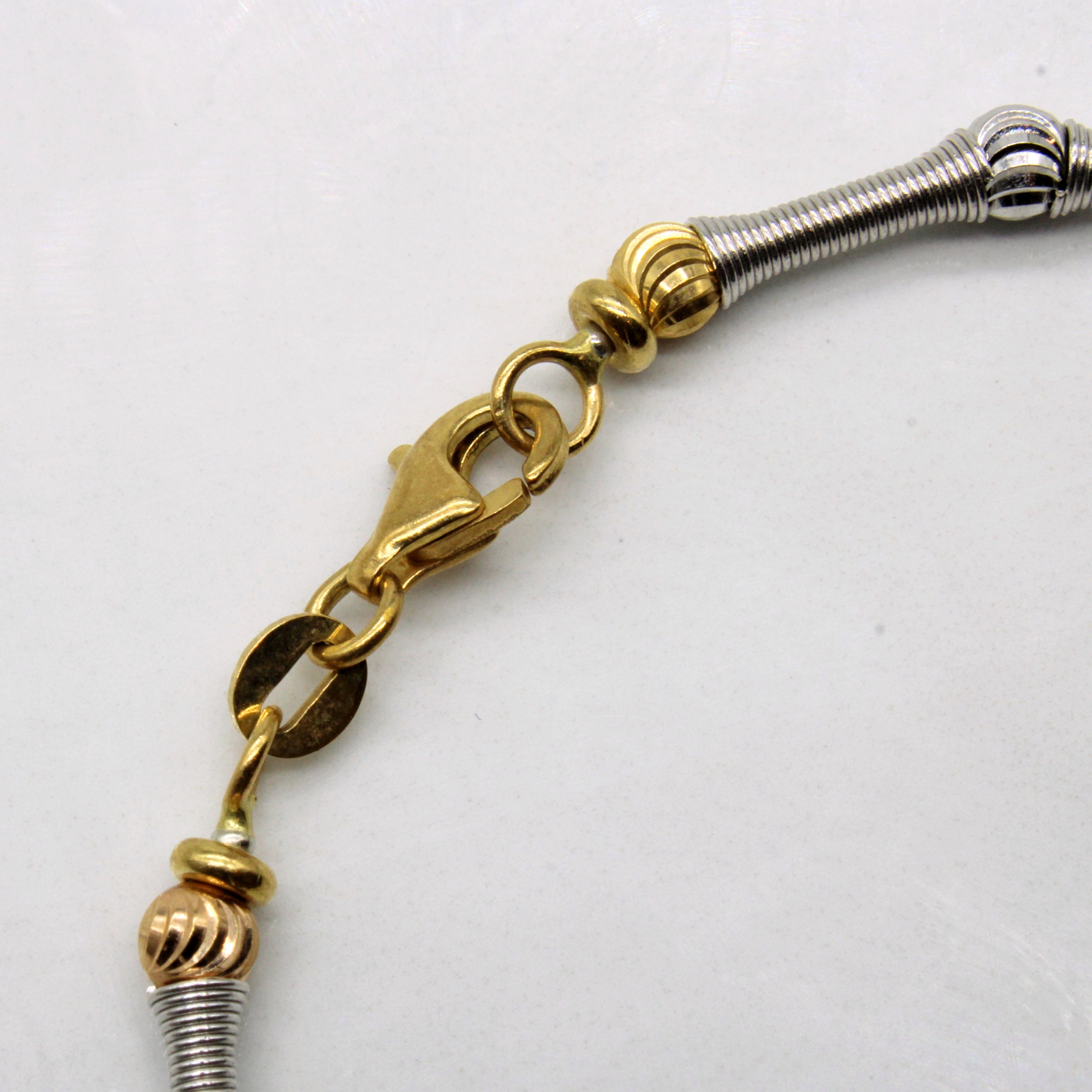 18k Two Tone Gold Bracelet | 7" |