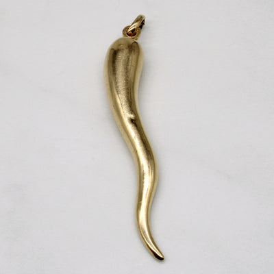 10k Yellow Gold Cornicello Charm