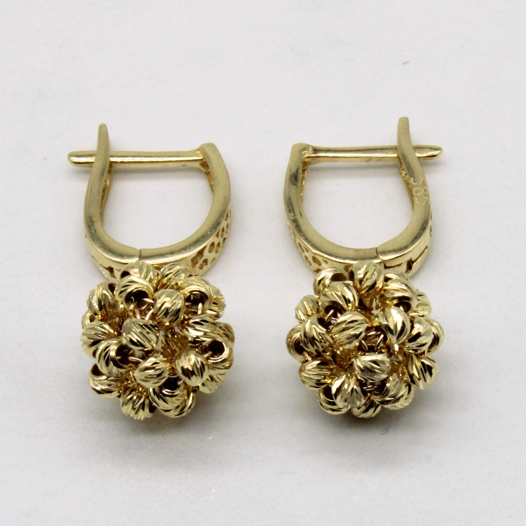 14k Yellow Gold Drop Earrings