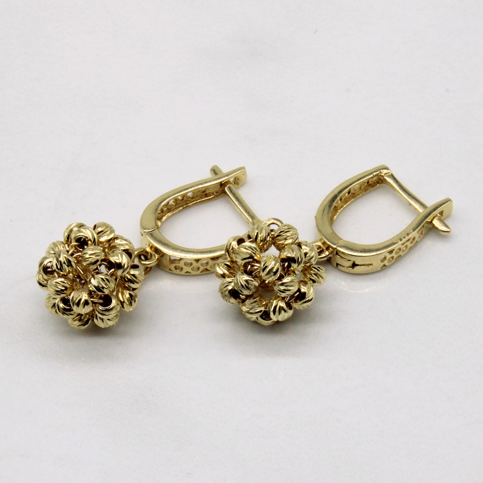 14k Yellow Gold Drop Earrings