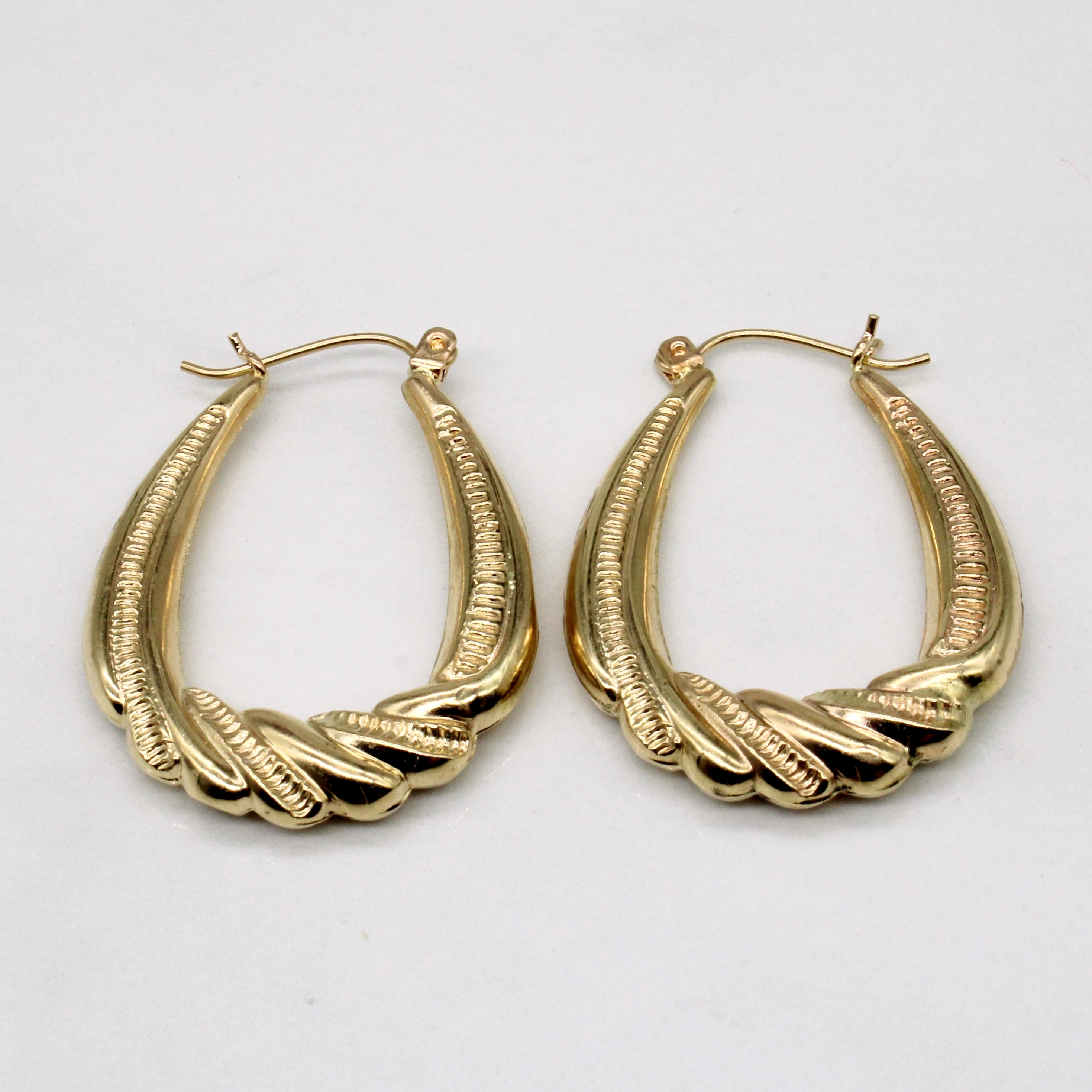 14k Yellow Gold Hoop Earrings