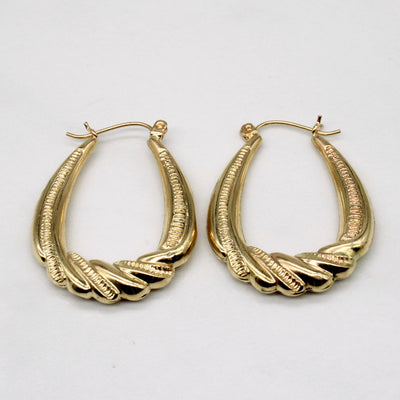14k Yellow Gold Hoop Earrings