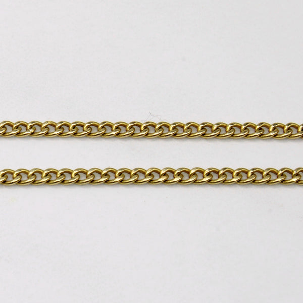 18k Yellow Gold Curb Link Chain | 20